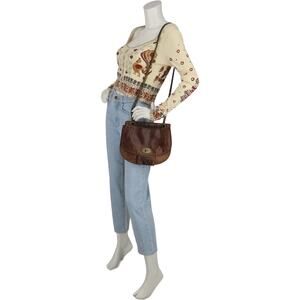 Madewell 1937 Western Chain Brass Hardware Vintage Patina Leather Crossbody Bag